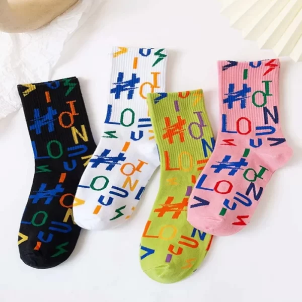 WR0310 English Letter Graphic Cotton Sock All 4823 1.webp