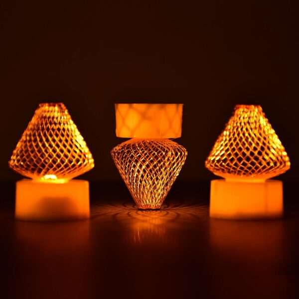 12 piece set of flameless LED tea light candles, acrylic