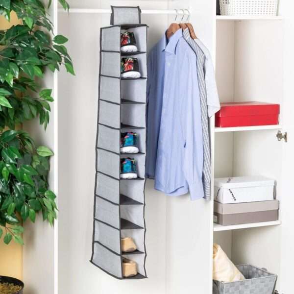 10 tier fabric wardrobe organizer, foldable rack