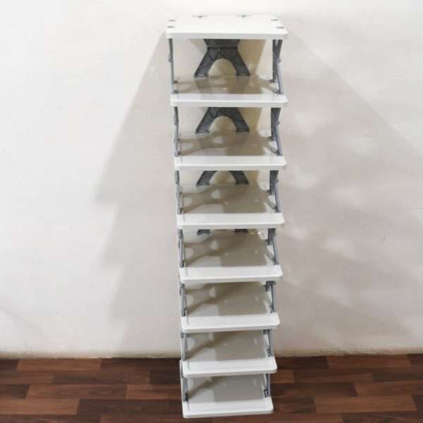 8 layer shoe rack, foldable and collapsible for entryway