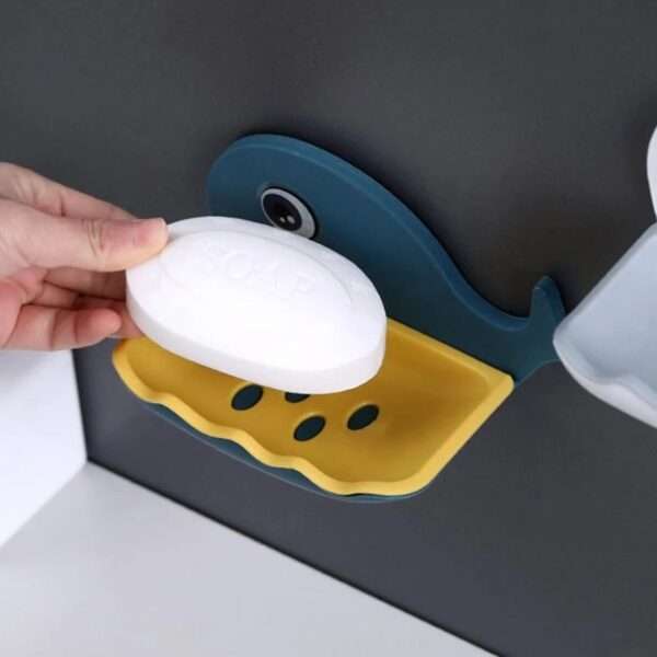 Fish shaped soap holder, double layer, wall mounted