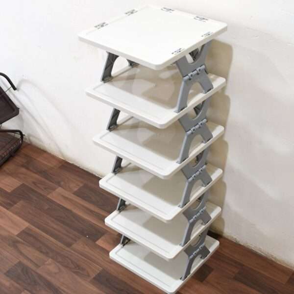 6 layer foldable shoe rack, mix color