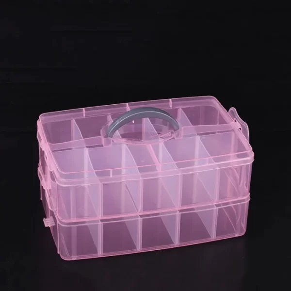 HJ059 2 Layer 20 Grid Storage Organizer Box Random Colour All 973 1 1.webp