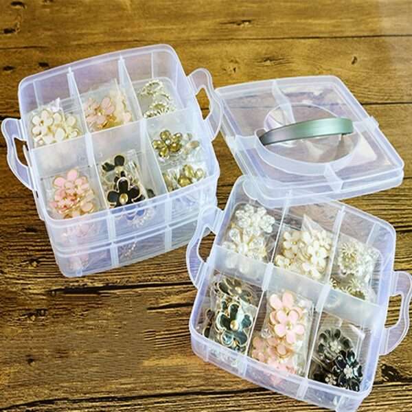 HJ070 3 Layer 18 Grid Plastic Transparent Jewelry Storage Box All 981 1 4.jpeg