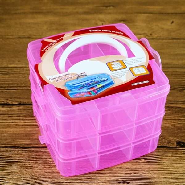 HJ070 3 Layer 18 Grid Plastic Transparent Jewelry Storage Box All 981 1 5.jpeg